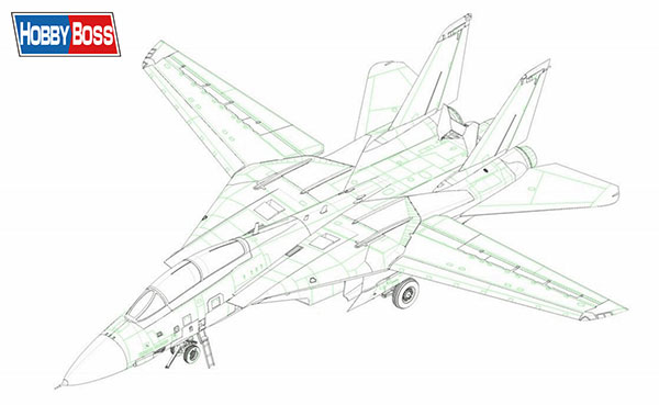 1/48 エアクラフト イラン空軍 F-14A トムキャット プラモデル[ホビーボス]《在庫切れ》