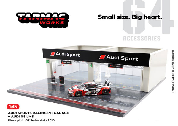 Tarmac Works 1/64 Pit Garage Diorama - Audi Sport