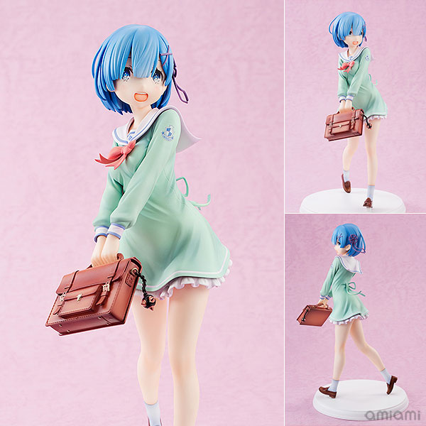 新作揃え 特典】Re：ゼロから始める異世界生活 レム 学生服Ver. 1/7 完成 コミック・アニメ