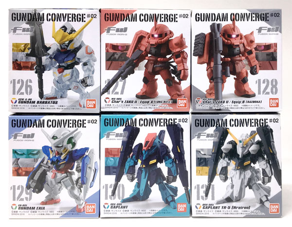 未開封　ガンダムコンバージ#02 全6種セット　ギャプランシャアザクバルバトス FW GUNDAM CONVERGE ♯02 全6種セット