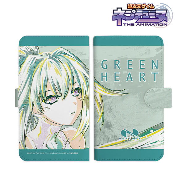 アニメ『超次元ゲイム ネプテューヌ』 グリーンハート Ani-Art 手帳型スマホケース(対象機種/Mサイズ)[アルマビアンカ]《在庫切れ》