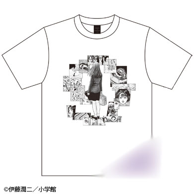伊藤潤二「うずまき」Tシャツ 五島桐絵 ホワイト Lサイズ（再販