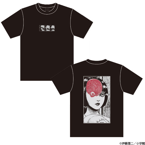 伊藤潤二【うずまき】黒谷あざみ アニメtシャツ ホラー漫画 両面プリント 古着L 伊藤潤二【うずまき】黒谷あざみ アニメtシャツ ホラー漫画 両面