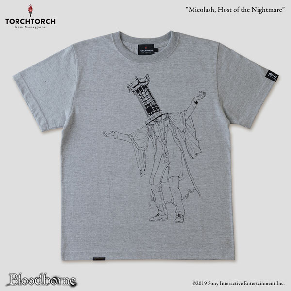 Bloodborne × TORCH TORCH/ Tシャツコレクション： 悪夢の主、ミコラーシュ ヘザーグレー XXL[TORCH TORCH]《在庫切れ》