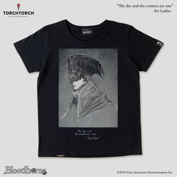 Bloodborne × TORCH TORCH/ Tシャツコレクション： 宇宙は空にある ブラック レディースL[TORCH TORCH]《在庫切れ》