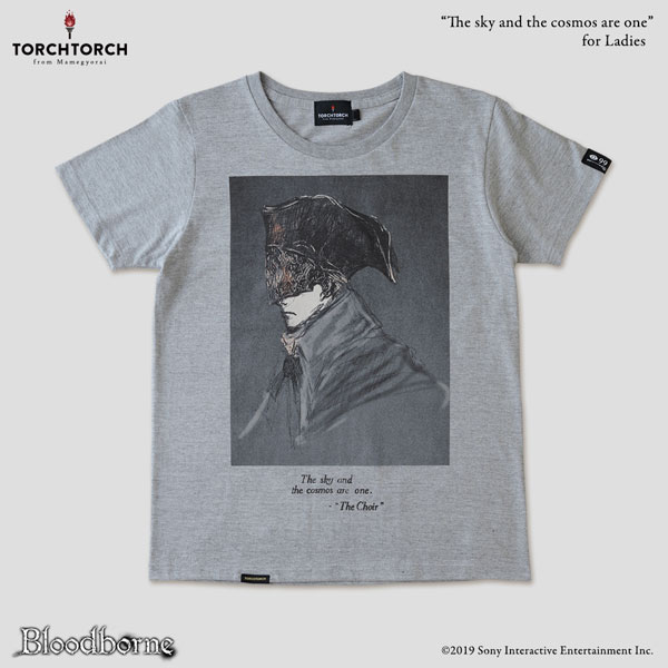Bloodborne × TORCH TORCH/ Tシャツコレクション： 宇宙は空にある ヘザーグレー レディースM[TORCH TORCH]《在庫切れ》