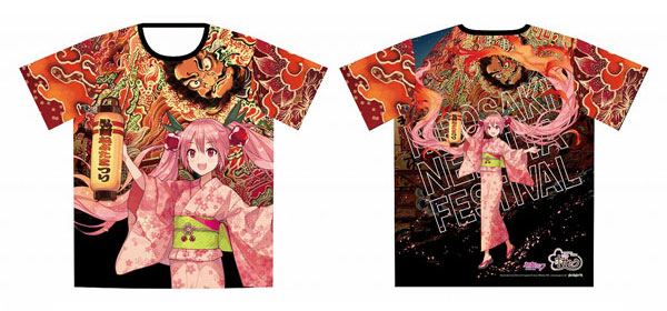 弘前ねぷたまつり」×「桜ミク」 フルグラフィックTシャツ ill.by iXima