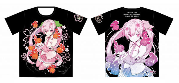 弘前ねぷたまつり」×「桜ミク」 フルグラフィックTシャツ ill.by 木屋