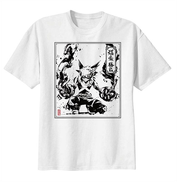 僕のヒーローアカデミア 水墨画Tシャツ メンズ・爆豪勝己[読売テレビエンタープライズ]《在庫切れ》