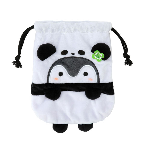 グランド牧場 セレクトセール コウペンちゃん パンダなぬいぐるみ巾着[グレイ・パーカー 学習用品