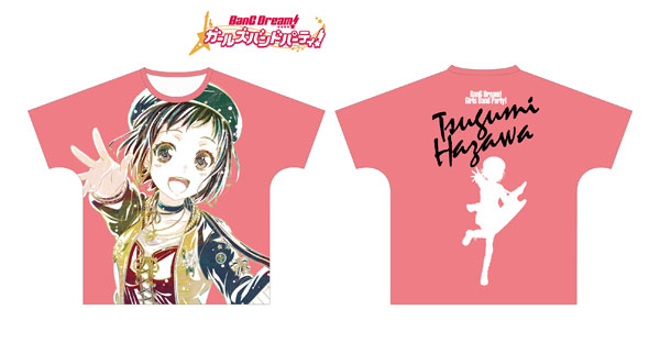 BanG Dream！ ガールズバンドパーティ！ 羽沢つぐみ Ani-Art フルグラフィックTシャツ vol.2 ユニセックス L[アルマビアンカ]《在庫切れ》