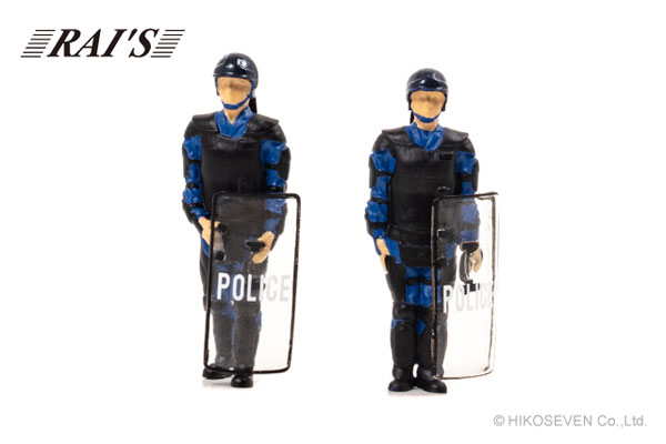 1/43 フィギュア 警察官 警備部機動隊出動服 [新] (2type set)