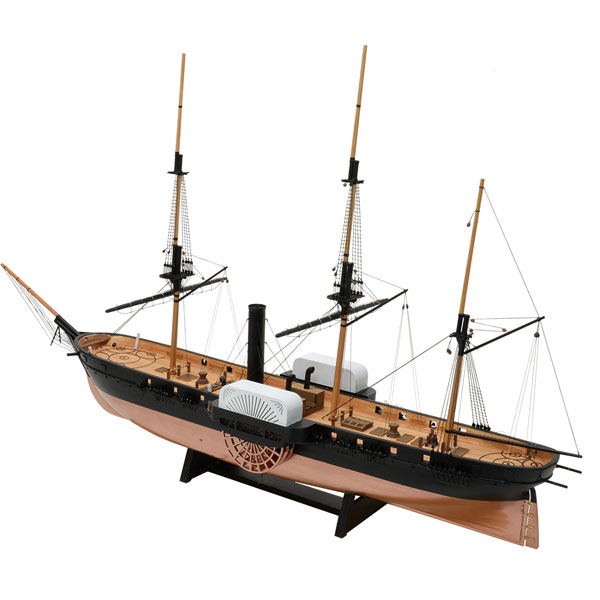 木製模型 1/120 黒船サスケハナ[ウッディジョー]【同梱不可】【送料無料】《在庫切れ》