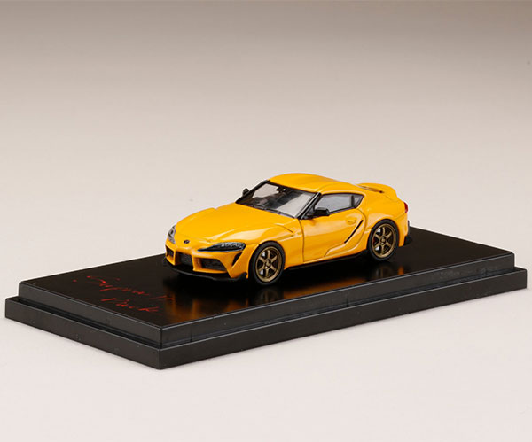 Hobby Japan スープラ イエロー　1/64 Hobby JAPAN Diecast Model Car - 1/64 Toyota GR Supra (A90
