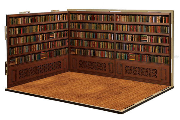 ジオラマルームMセット010「書庫-A01」(シール貼付け済)[箱庭技研]《在庫切れ》