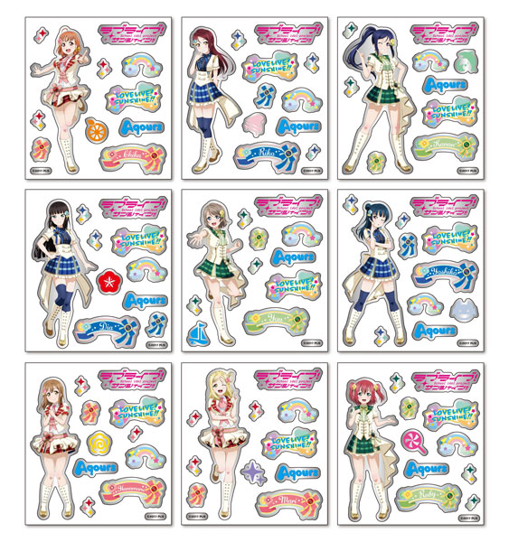 ラブライブ！ サンシャイン！！ メタリックシールMini Aqours 9個入りBOX[ジーベック]《在庫切れ》