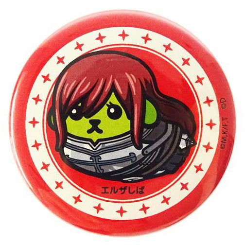 豆しば×フェアリーテイル 缶バッジ エルザ（再販）[KThingS]《在庫切れ》