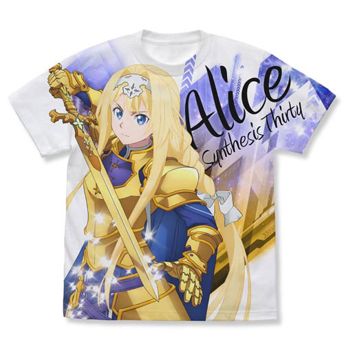 ソードアート オンライン アリシゼーション アリス シンセシス サーティ フルグラフィックtシャツ White M 再販 コスパ ０２月予約