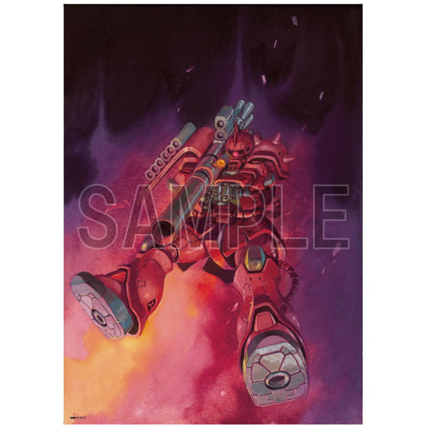 機動戦士ガンダム 安彦良和イラスト A3クリアポスター シャア専用ザク Kadokawa 発売済 在庫品