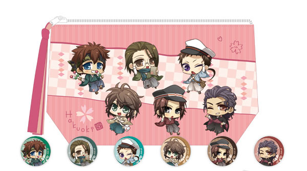 オトメイト夏の市18 ポーチ ミニ缶バッジセット 薄桜鬼 真改 B アイディアファクトリー 送料無料 在庫切れ