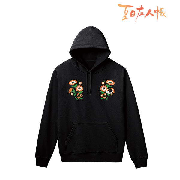 夏目友人帳 ニャンコ先生と花パーカー オレンジ レディース M[アルマビアンカ]《在庫切れ》