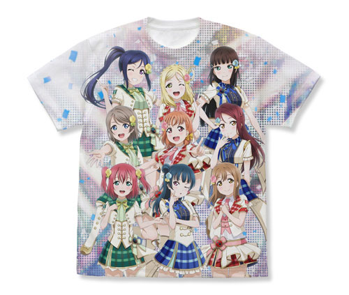 ラブライブ！サンシャイン！！ Aqours フルグラフィックTシャツ/WHITE-M[コスパ]