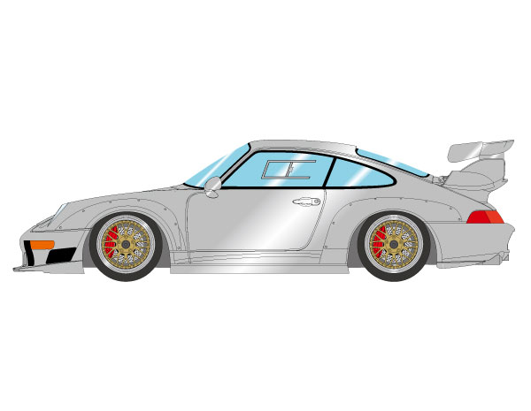 1/43 ポルシェ 911(993) GT2 EVO 1996 シルバー[メイクアップ]【送料