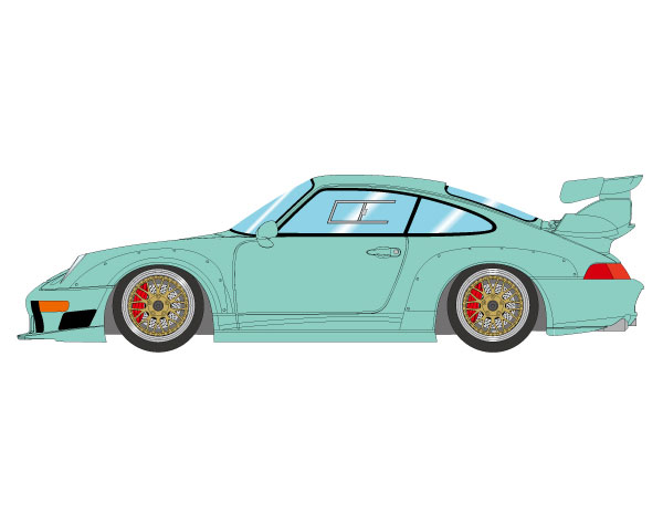 1/43 ポルシェ 911(993) GT2 EVO 1996 ミントグリーン[メイクアップ