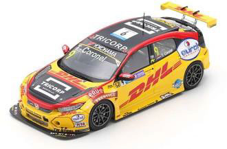 スパーク　1/43　ホンダ シビック タイプR WTCR マカオ2018 DHL 1/43 Honda Civic Type R TCR No.9 WTCR Macau Guia Race 2018 Tom