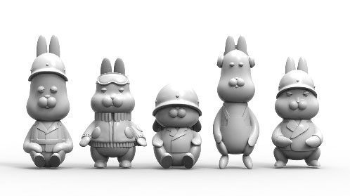 アニマル戦隊 トゥーンズ ノンスケール うさタンm4シャーマン戦車兵 搭乗兵セット Zlpla 在庫切れ