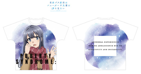 青春ブタ野郎はバニーガール先輩の夢を見ない 描き下ろしイラスト 牧之原翔子 冬服ver. フルグラフィックTシャツ S[アルマビアンカ]《在庫切れ》