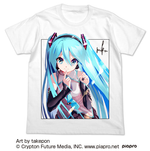 初音ミク フルカラーTシャツ takeponVer./WHITE-M[コスパ]《在庫切れ》