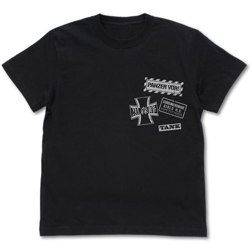 ガールズ＆パンツァー 最終章 黒森峰女学園 ポケットTシャツ/BLACK-S[コスパ]