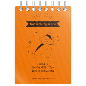 劇場版 夏目友人帳 ニャンコ先生のA7リングメモ オレンジ[ヒサゴ]《在庫切れ》