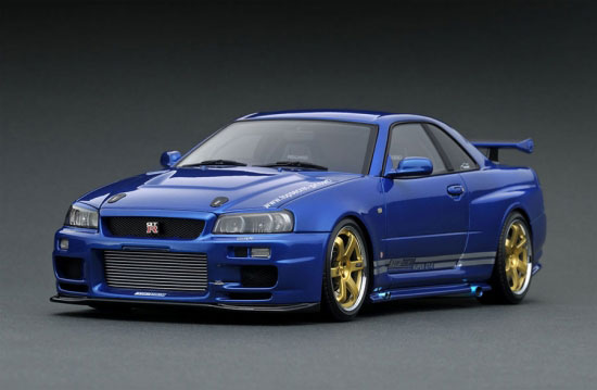 1/18 TOP SECRET GT-R (BNR34) Blue[イグニッションモデル]【送料無料