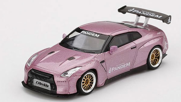 1/64 Pandem Nissan GT-R R35 GTウィング パッションピンク(右ハンドル 