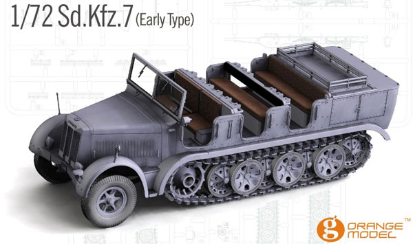 1/72 ドイツ Sd.Kfz.7 8トンハーフトラック (初期型) インジェクション