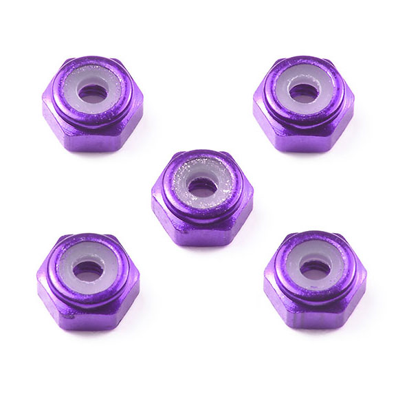 ミニ四駆特別企画 2mm アルミロックナット (パープル5個)[タミヤ]《在庫切れ》