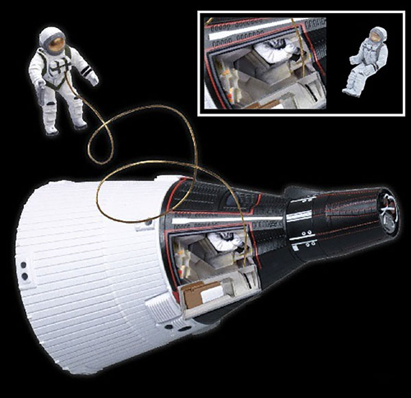 1/72 アメリカ初の宇宙遊泳 ジェミニ4号 w/宇宙飛行士 プラモデル 