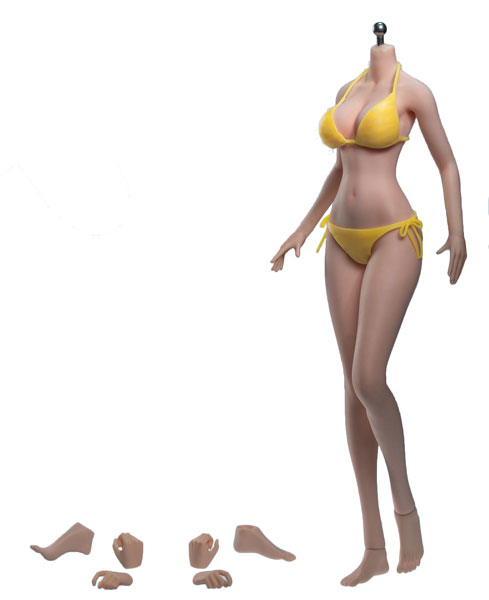 1/6 女性シームレス ペール ラージバスト アニメガール with ヘッド B 1/6 シームレス アニメ少女素体 withヘッド (ゴールドヘア