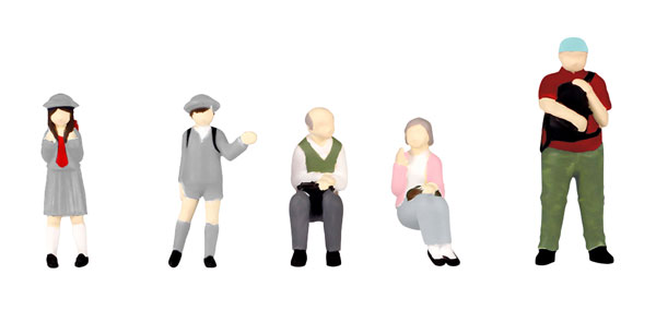 1/80超ミニフィギュア12 あの日のバス停セット2[プラム]《在庫切れ》