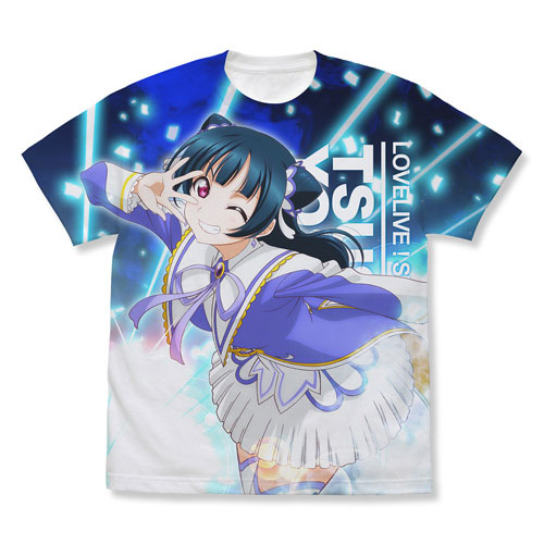 ラブライブ！サンシャイン！！ 津島善子 フルグラフィックTシャツ Over the Rainbow Ver./WHITE-XL[コスパ]