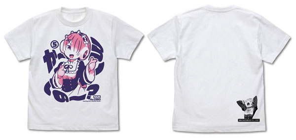 Re：ゼロから始める異世界生活 ラムの「か～ら～の～？」Tシャツ/WHITE-L（再販）[コスパ]《０６月予約》