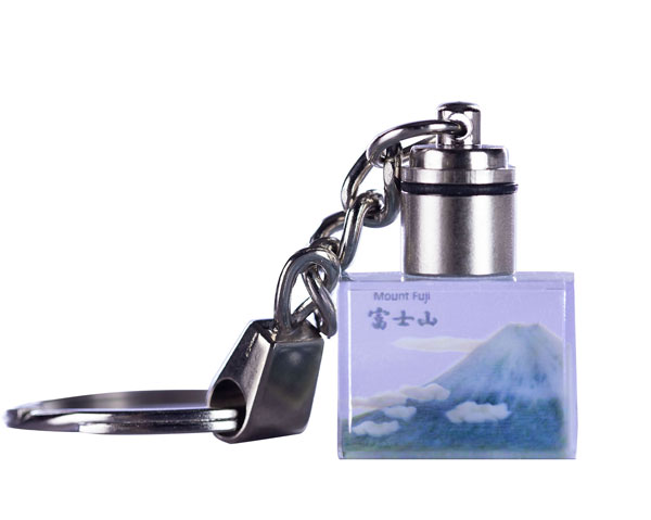 ○ 富士山 3D 八角 集まれ キーホルダー Mt.Fuji ○