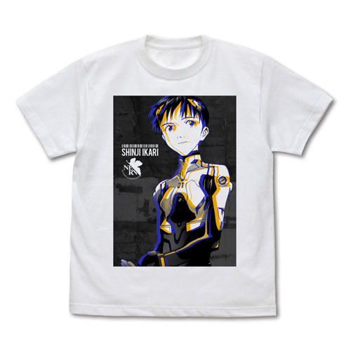 EVANGELION 碇シンジ グラフィックTシャツ/WHITE-S[コスパ]