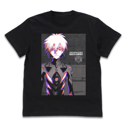 EVANGELION 渚カヲル グラフィックTシャツ/BLACK-S[コスパ]