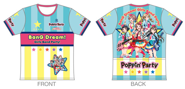 バンドリ！ ガールズバンドパーティ！ ツーリングTシャツ[Poppin’Party Ver.](XL)[AURORA]《在庫切れ》