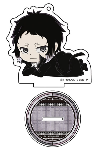 文豪ストレイドッグス ごろりんアクリルキーホルダー (4)芥川龍之介