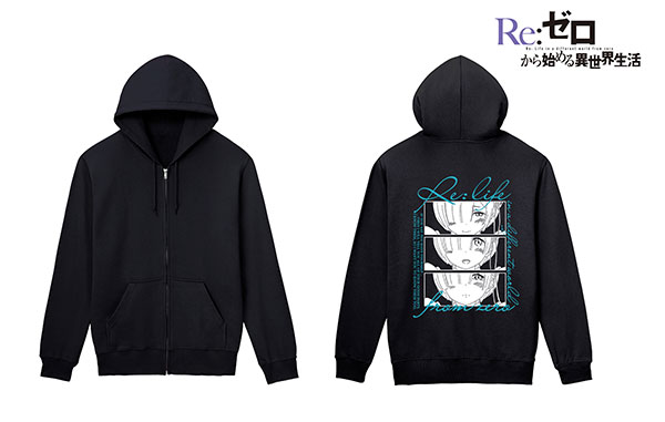 Re：ゼロから始める異世界生活 レム バックプリントジップパーカー メンズ XL[アルマビアンカ]《在庫切れ》