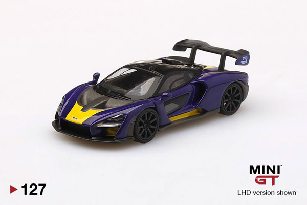 1/64 マクラーレン セナ パープル/イエロー(右ハンドル)[MINI GT